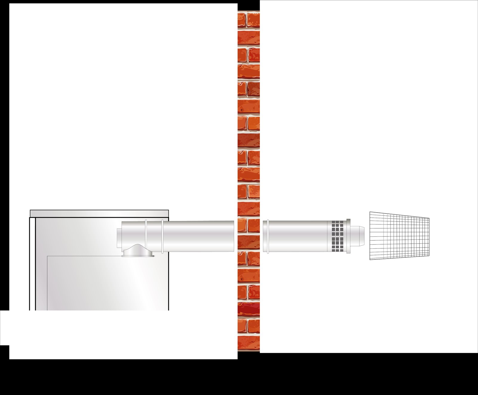 EZ Fit Internal Low Level Balanced Flue (yellow system)