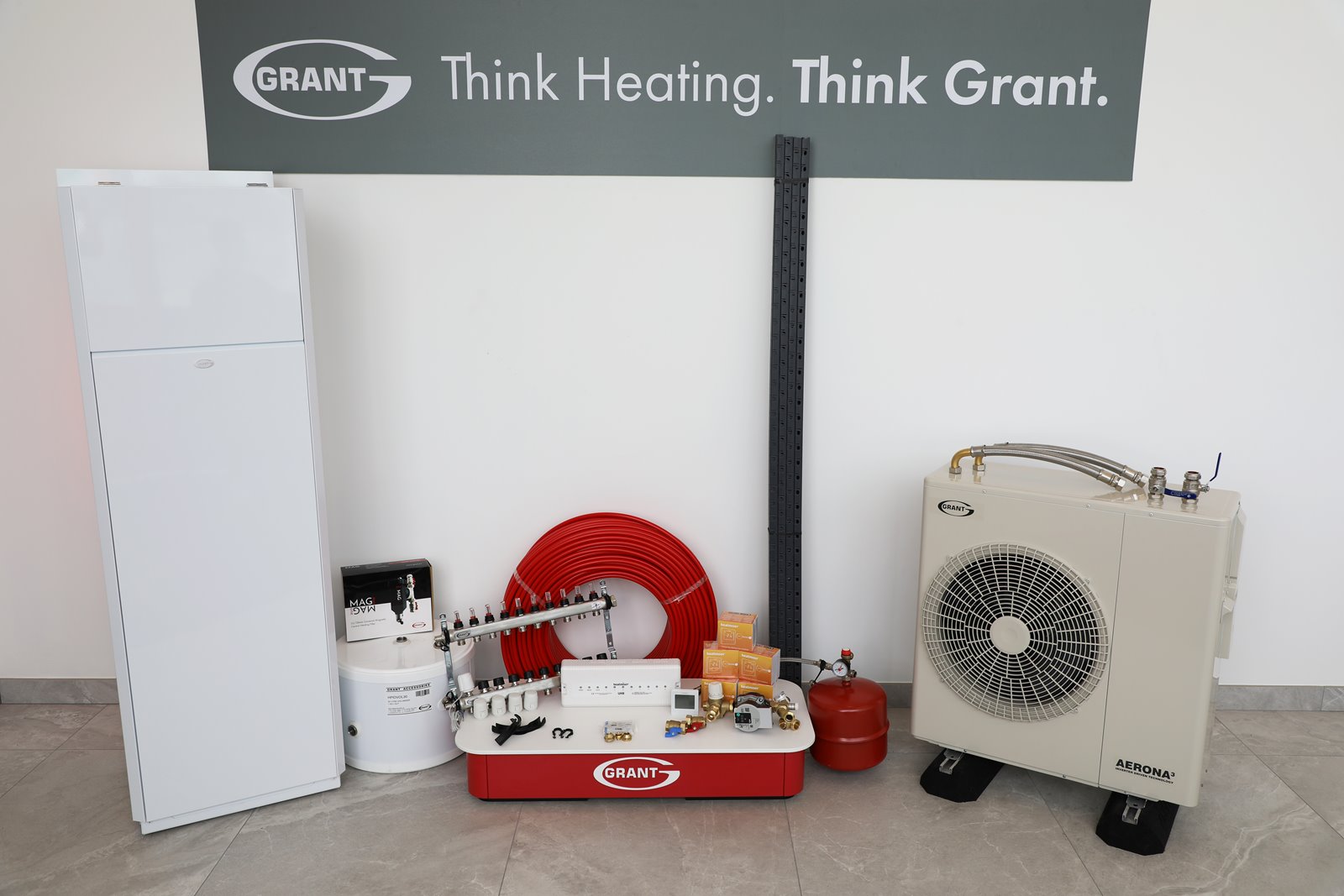 Package 1 Example – Heat pump, cylinder & underfloor heating.