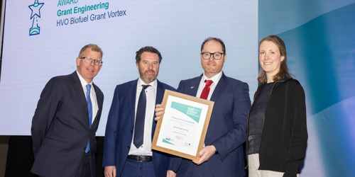 HVO biofuel Grant Vortex wins best renewable energy product at the SEAI Energy Show
