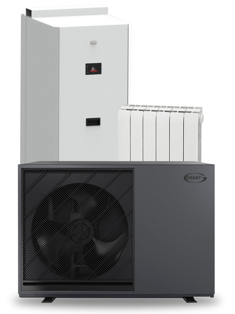 Integrated Radiators Grant Integrated Package 3 | Heat Pump, Cylinder & Aluminium Radiators ...